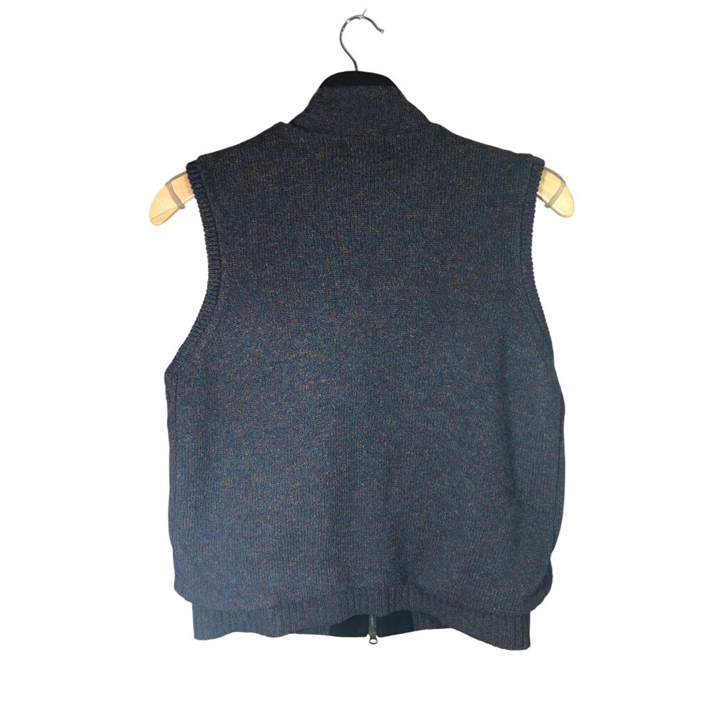 Pendleton Vest Mens M Shetland Wool Full Zip Fleece Lined Pockets Blue - Picture 13 of 13